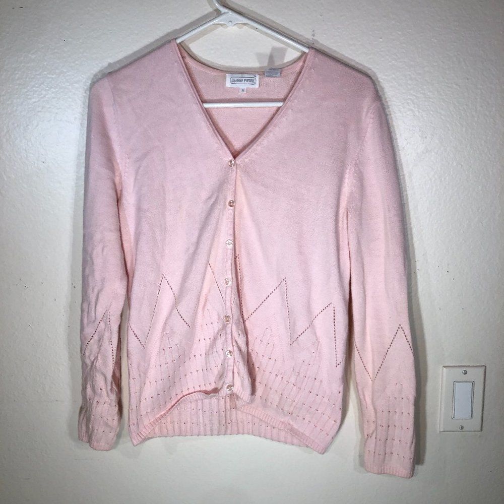 Jeanne Pierre Pink Cardigan - Small